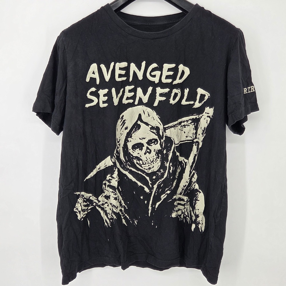 Avenged Sevenfold Black Graphic T-Shirt Men's XL Brazil 2024 Official